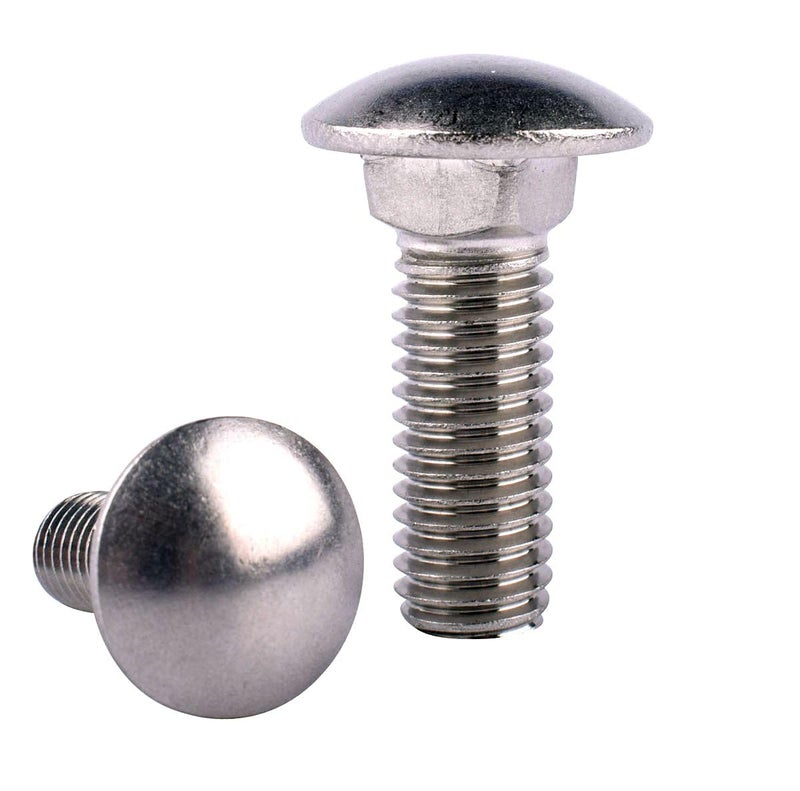KOSJETHAS Store 5/16-18 x 3/4" Carriage Bolts Screws, Round Head Square Neck, 304 Stainless Steel 18-8, UNC Coarse Fully Thread, Quantity 10Pcs - Image 1
